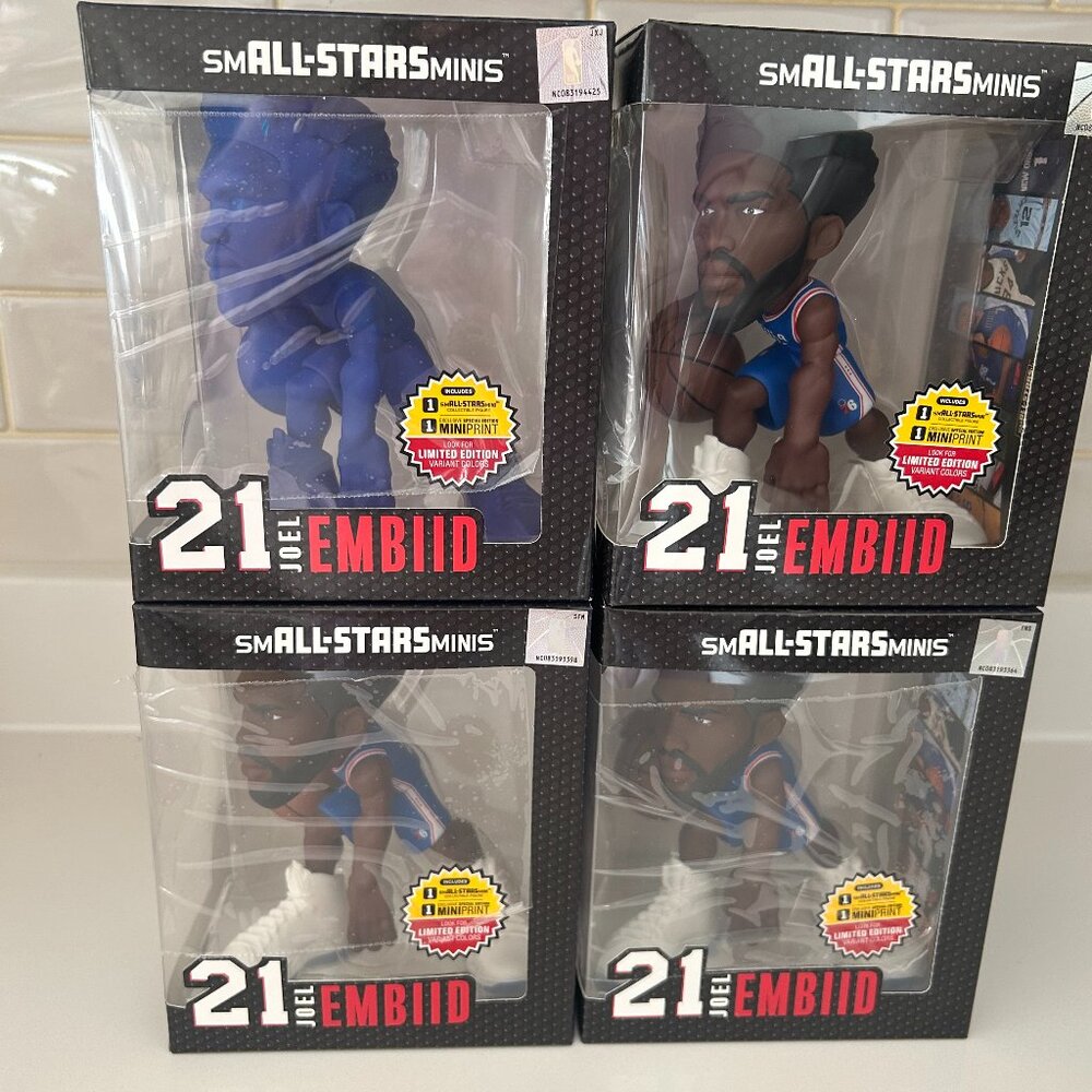 Joel Embiid Small-Stars Minis Lot of 4 Vinyl Figures NEW in BOX